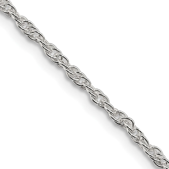 Sterling Silver 2mm Loose Rope Chain