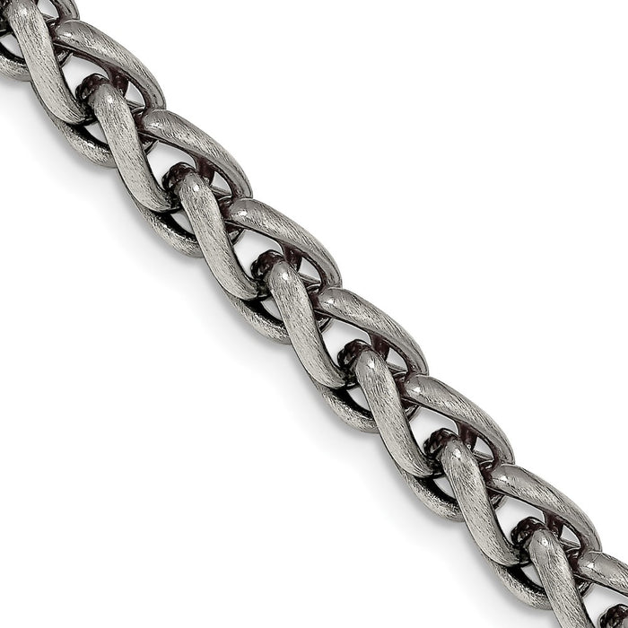 Sterling Silver Antiqued 6mm Round Spiga Chain