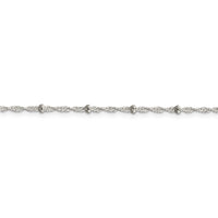 Sterling Silver 2.5mm Singapore w/ Beads Chain