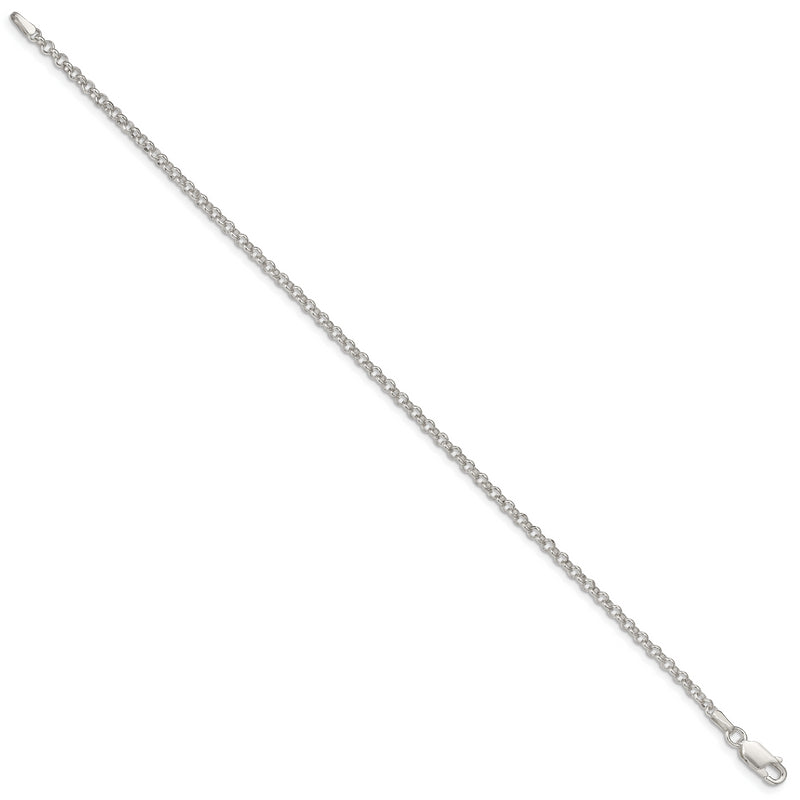 Sterling Silver 2.5mm Rolo Chain Anklet