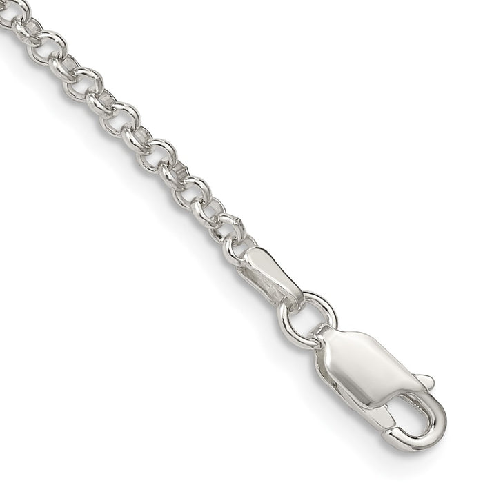 Sterling Silver 2.5mm Rolo Chain Anklet