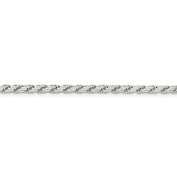 Sterling Silver 3.1mm Flat Rope Chain