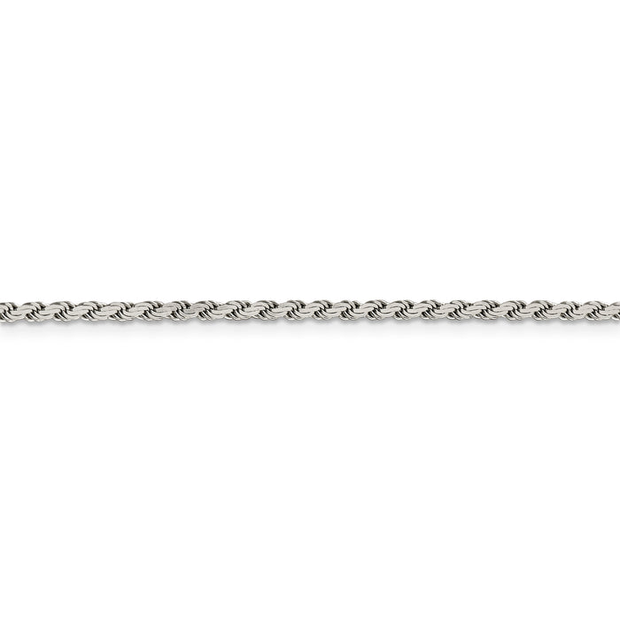 Sterling Silver 2.25mm Flat Rope Chain