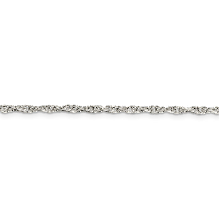 Sterling Silver 2.5mm Loose Rope Chain