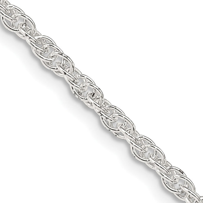 Sterling Silver 2.5mm Loose Rope Chain