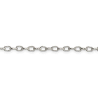 Sterling Silver 3.75mm Fancy Patterned Rolo Chain