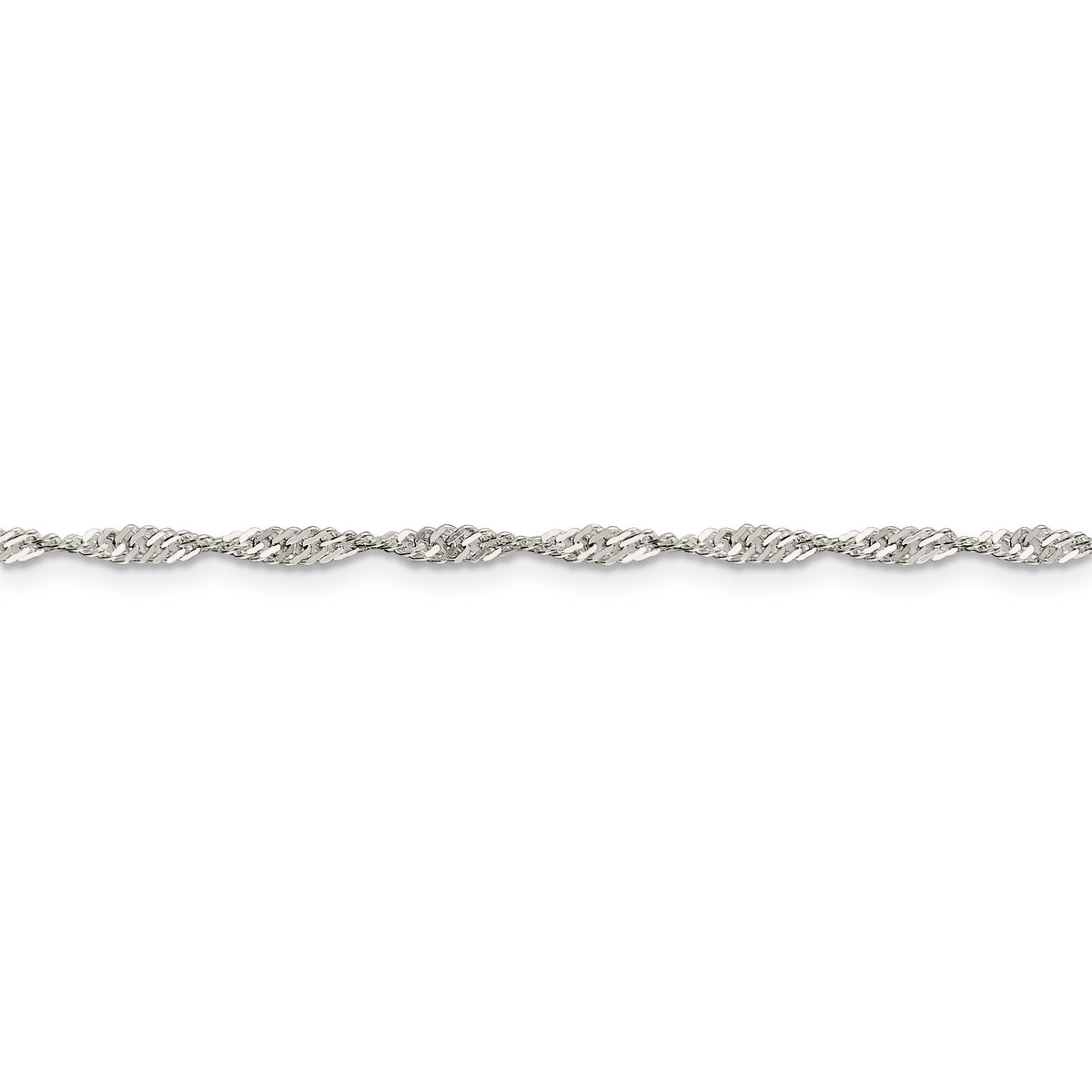 Sterling Silver 2.25mm Singapore Chain