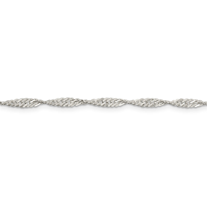 Sterling Silver 3mm Singapore Chain