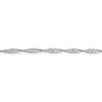 Sterling Silver 3mm Singapore Chain