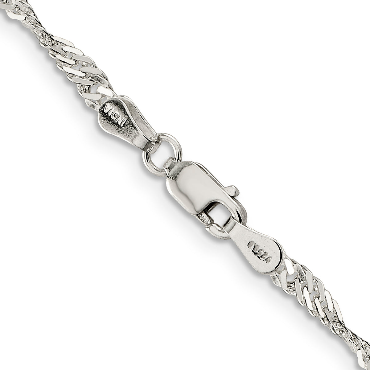 Sterling Silver 3mm Singapore Chain