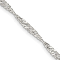 Sterling Silver 3mm Singapore Chain