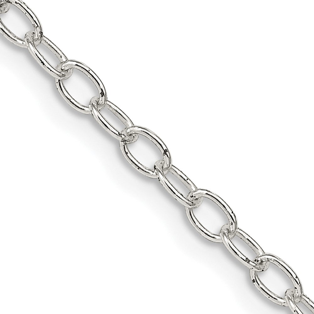 Sterling Silver 3.4mm Oval Cable Chain