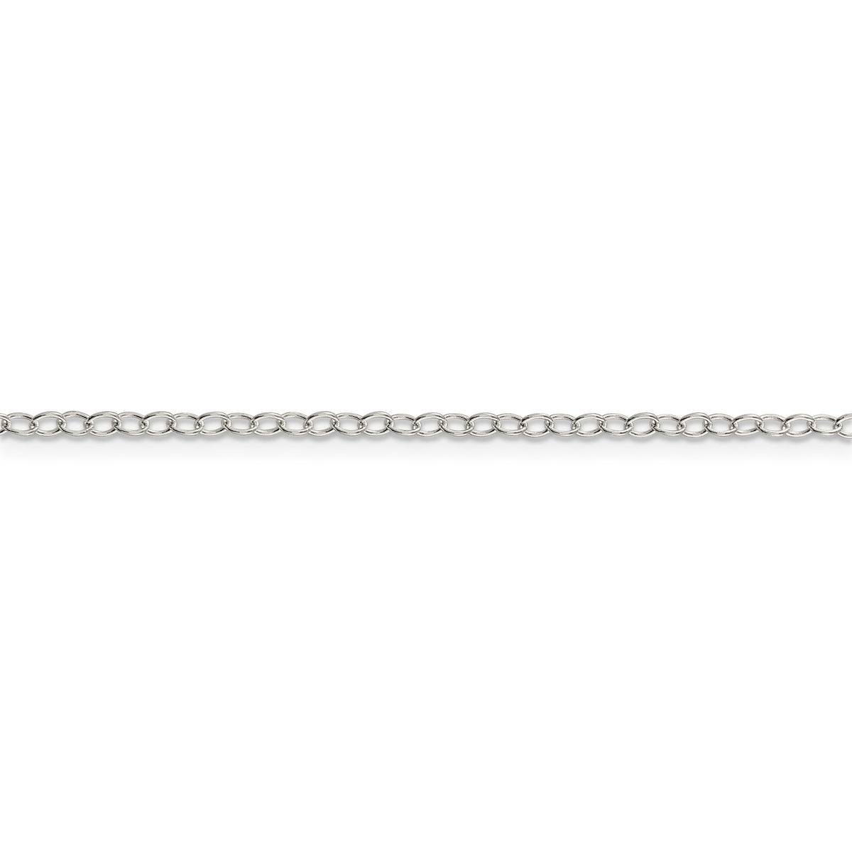 Sterling Silver 2.25mm Oval Cable Chain