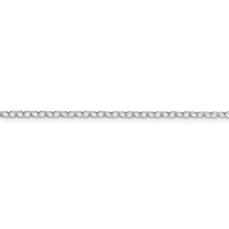 Sterling Silver 2.25mm Oval Cable Chain