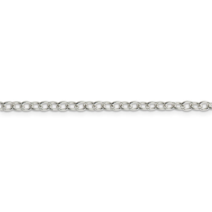 Sterling Silver 3.75mm Oval Cable Chain