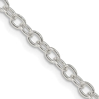 Sterling Silver 3.75mm Oval Cable Chain