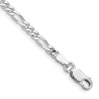 Sterling Silver Rhodium-plated 3.5mm Figaro Chain