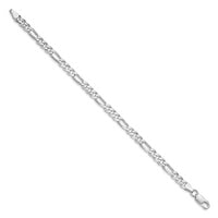 Sterling Silver Rhodium-plated 5.25mm Figaro Chain