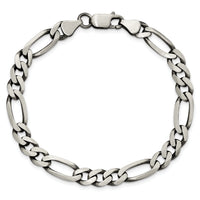 Sterling Silver Antiqued 6.5mm Figaro Chain