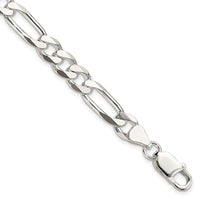 Sterling Silver 7.5mm Figaro Chain