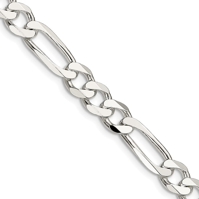 Sterling Silver 7.5mm Figaro Chain