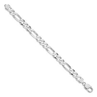 Sterling Silver Rhodium-plated 9mm Figaro Chain