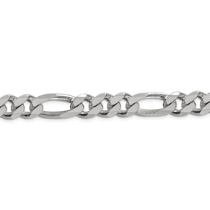 Sterling Silver 10.75mm Figaro Chain