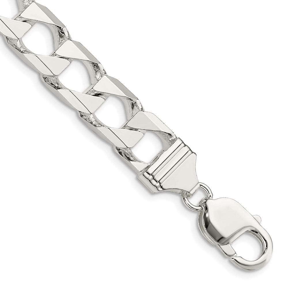 Sterling Silver 10.3mm D/C Square Curb Chain