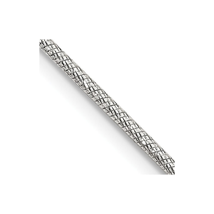 Sterling Silver 1.5mm Diamond-cut Snake Chain