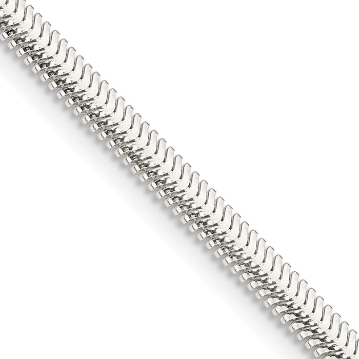 Sterling Silver 3.3mm Flat Oval Snake Chain