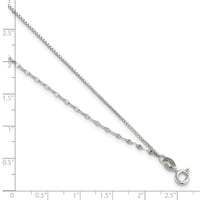 Sterling Silver 2-Strand 9in Plus 1 in Ext. Fancy Chain Anklet