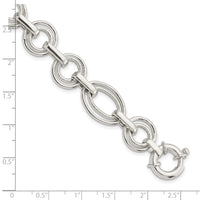 Sterling Silver Polished Fancy Link Bracelet