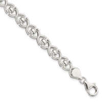 Sterling Silver Polished Fancy Link Bracelet