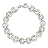 Sterling Silver Polished Fancy Link Bracelet