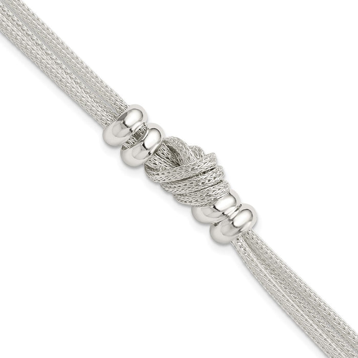 Sterling Silver Polished Knot Bracelet