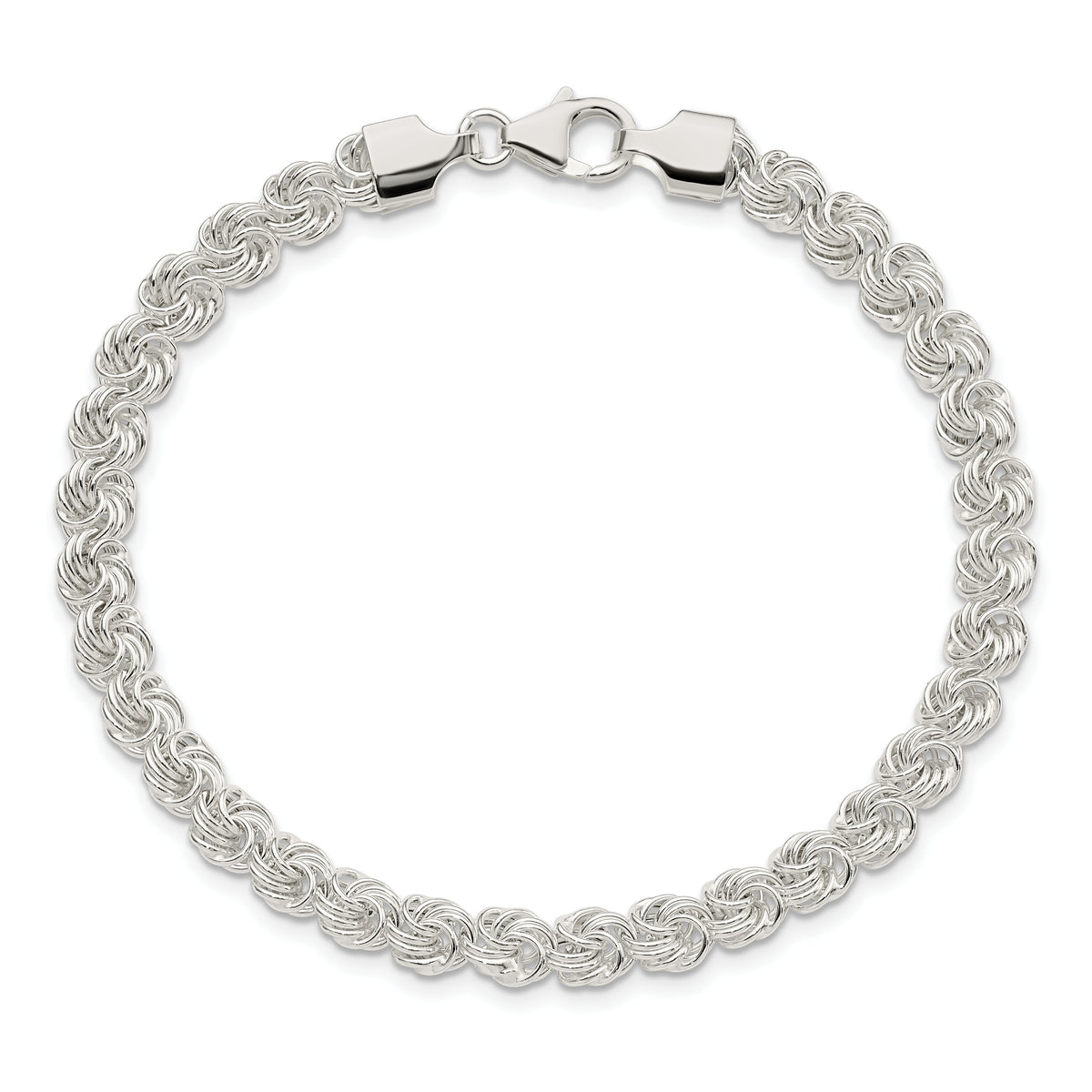 Sterling Silver Polished Love Knot Bracelet