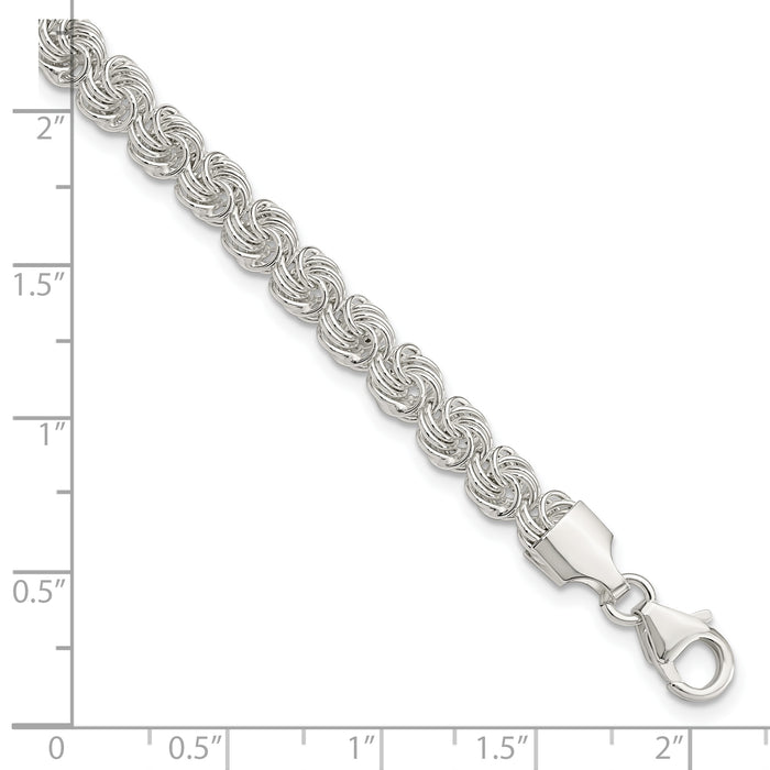 Sterling Silver Polished Love Knot Bracelet