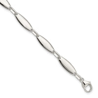 Sterling Silver Polished Link w/ 1 in ext. Bracelet