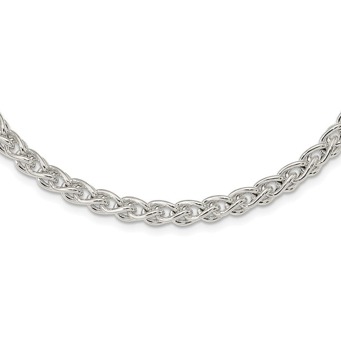 Sterling Silver Polished Spiga Necklace