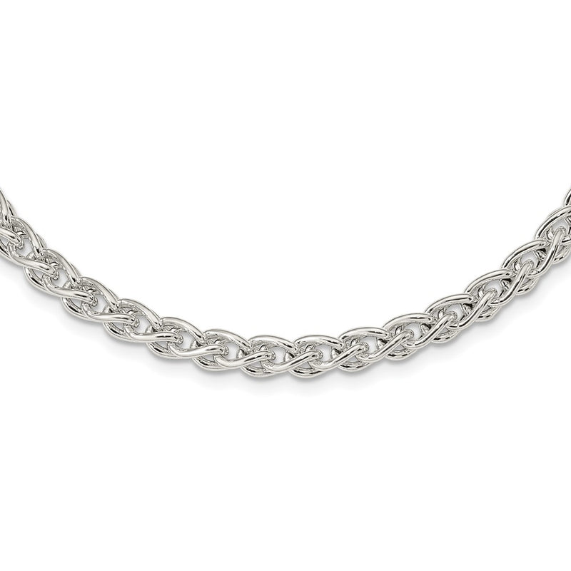 Sterling Silver Polished Spiga Necklace