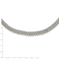 Sterling Silver Polished Fancy Circle Link 18.5in Necklace