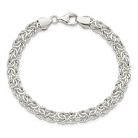 Sterling Silver Polished Byzantine Link Bracelet