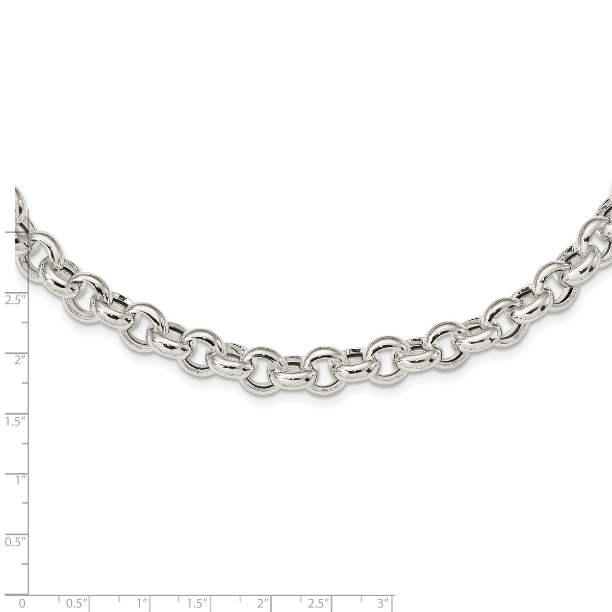 Sterling Silver Polished Fancy Link Necklace