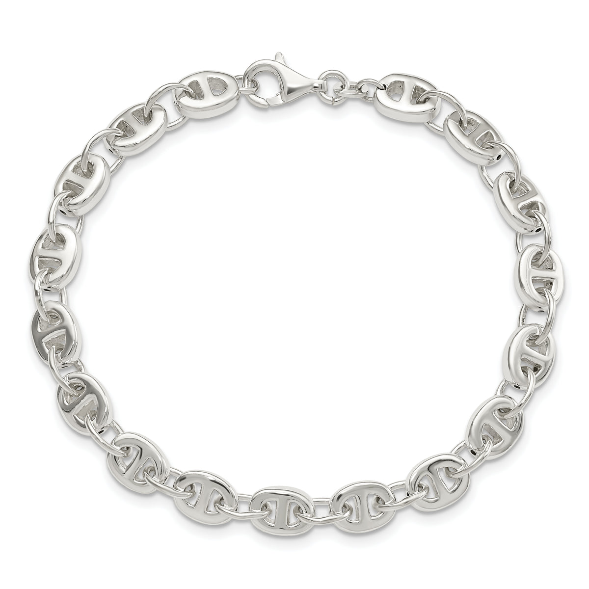 Sterling Silver Polished Fancy Link 7.5in Bracelet