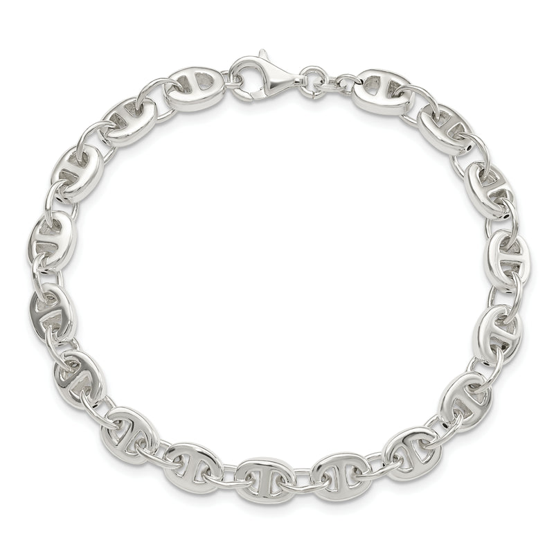 Sterling Silver Polished Fancy Link 7.5in Bracelet