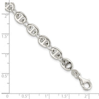 Sterling Silver Polished Fancy Link 7.5in Bracelet