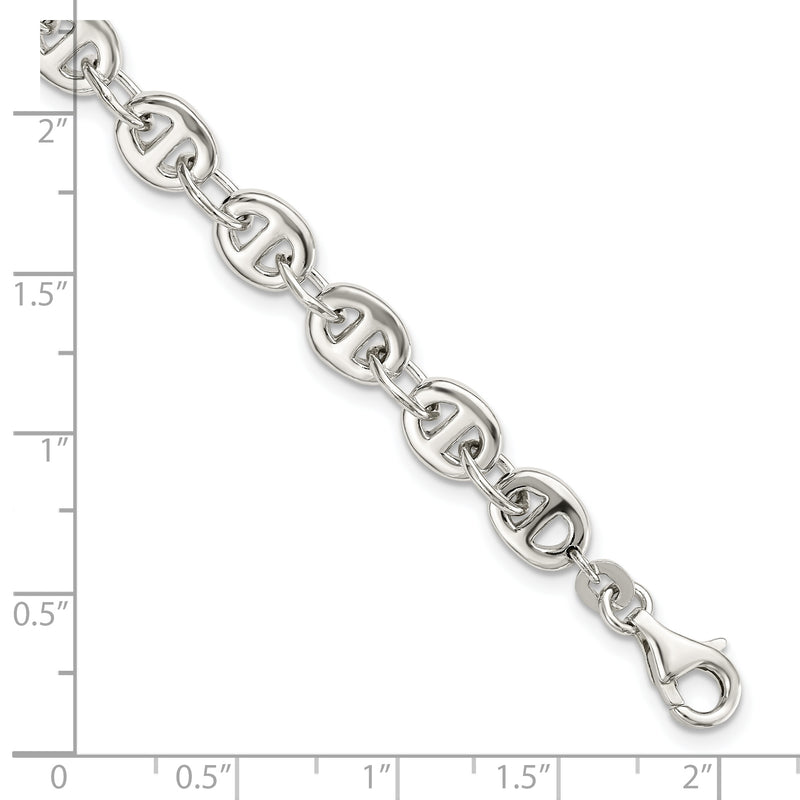 Sterling Silver Polished Fancy Link 7.5in Bracelet