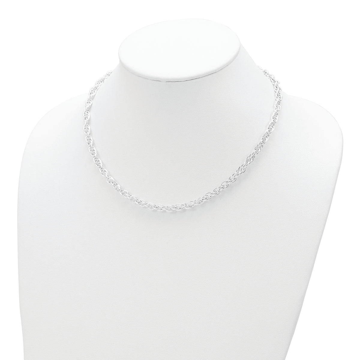 Sterling Silver Polished Fancy Link Necklace