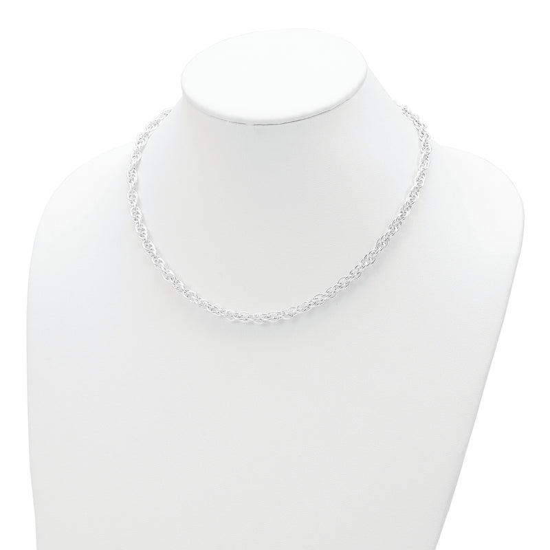 Sterling Silver Polished Fancy Link Necklace