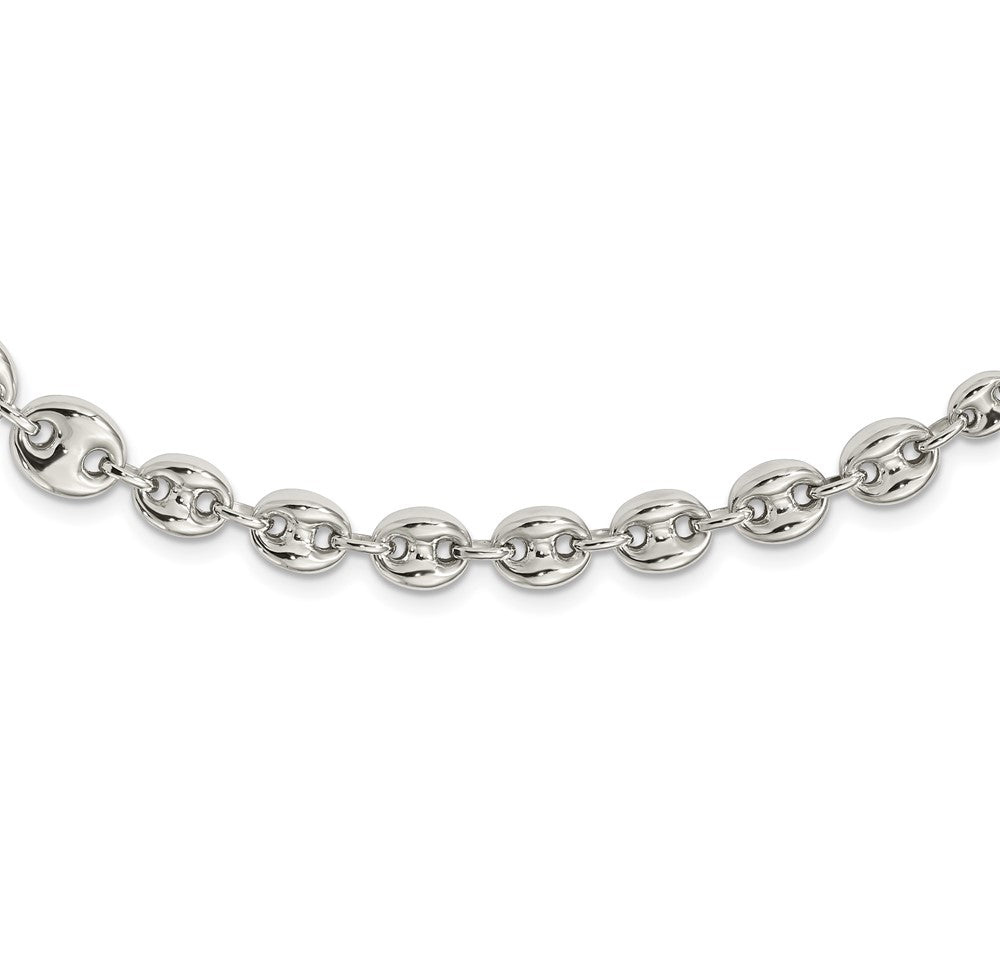 Sterling Silver Polished Fancy Link 18in Necklace